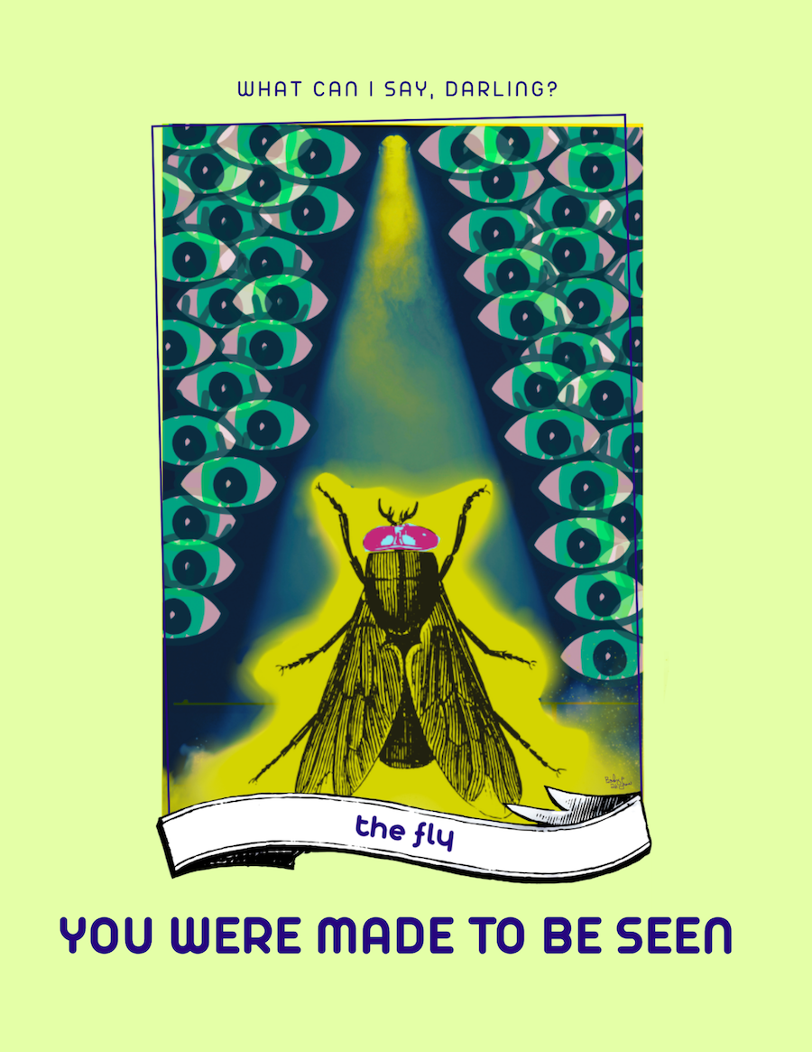 "Made to Be Seen" The Fly Oracle Borderless Print with Message 8x10 - Digital Download