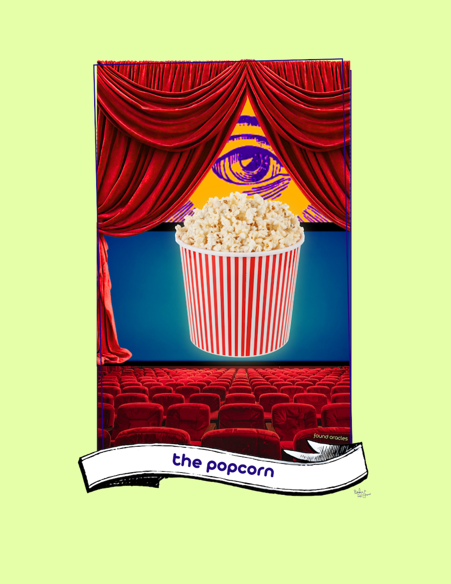 "The Show Is About to Begin" Popcorn Oracle Art Print - Digital Download