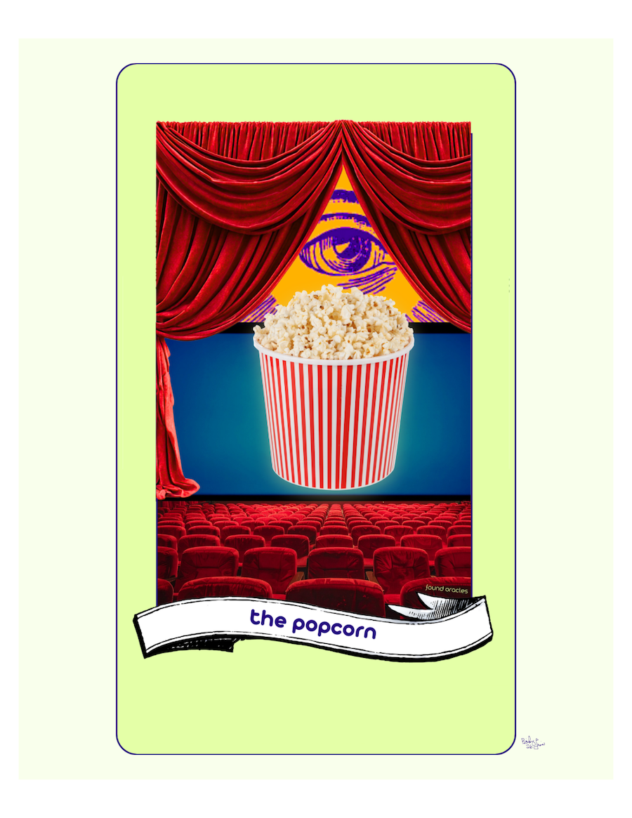 "The Show Is About to Begin" Popcorn Oracle Art Print - Digital Download